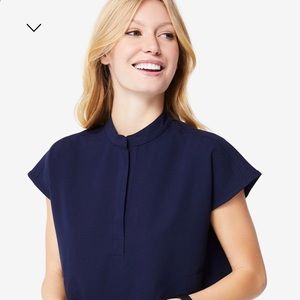 Figs Rafaela Navy Blue Scrub Top, XXS